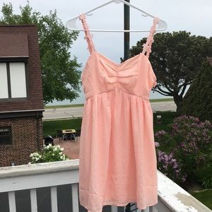 NEW TOBI peach dress w/ floral embroidered straps